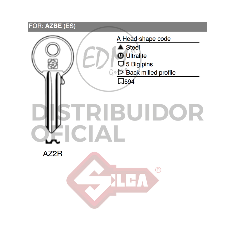 LLAVE ACERO AZ2R AZBE