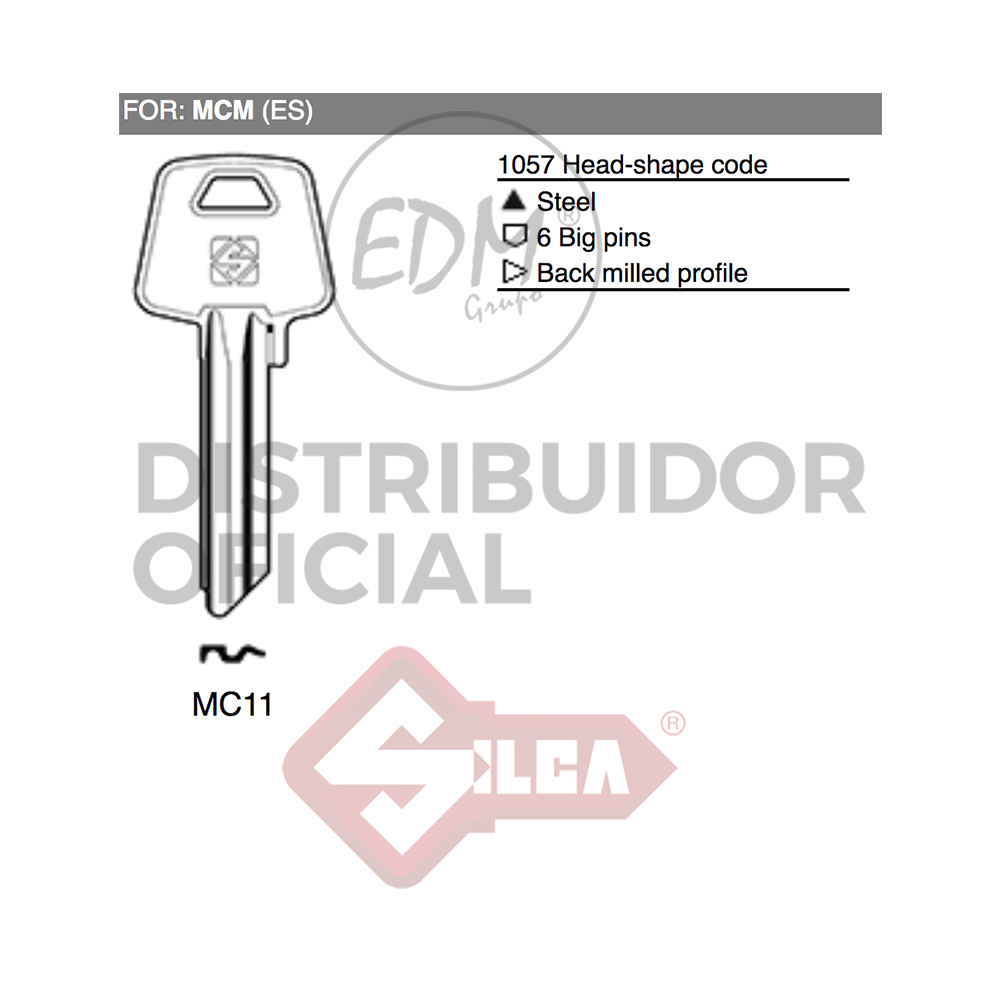 LLAVE ACERO MC11 MCM