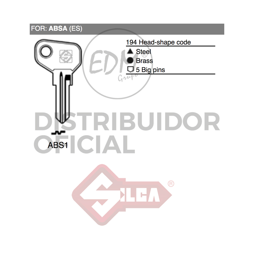 LLAVE ACERO ABS1 ABSA