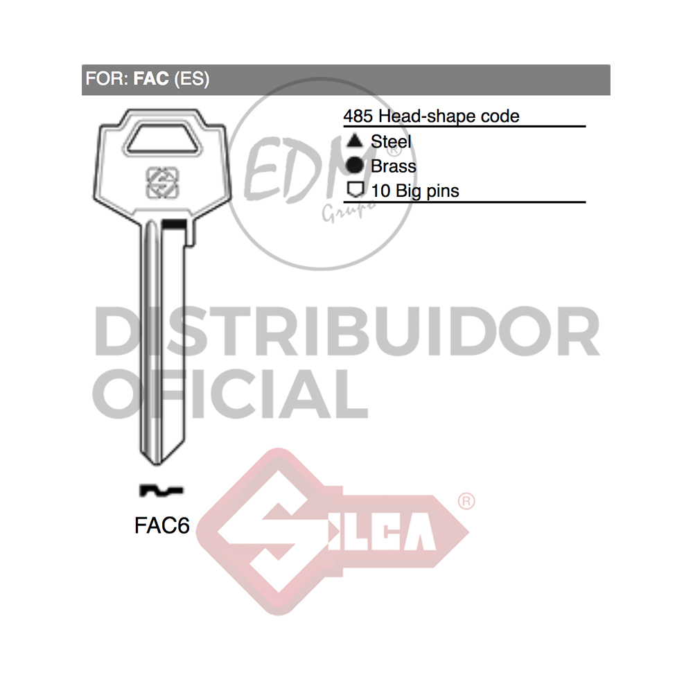 LLAVE ACERO FAC6 FAC