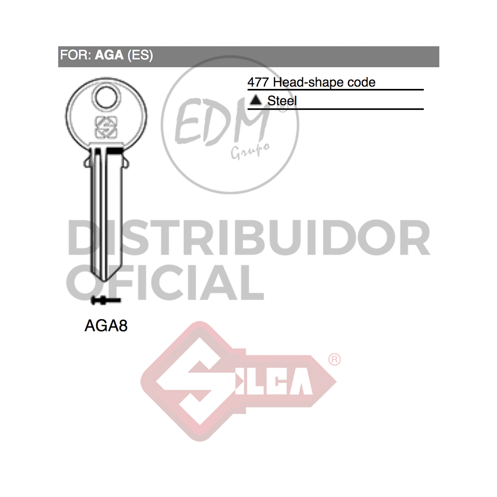 LLAVE ACERO AGA8 AGA - Ítem