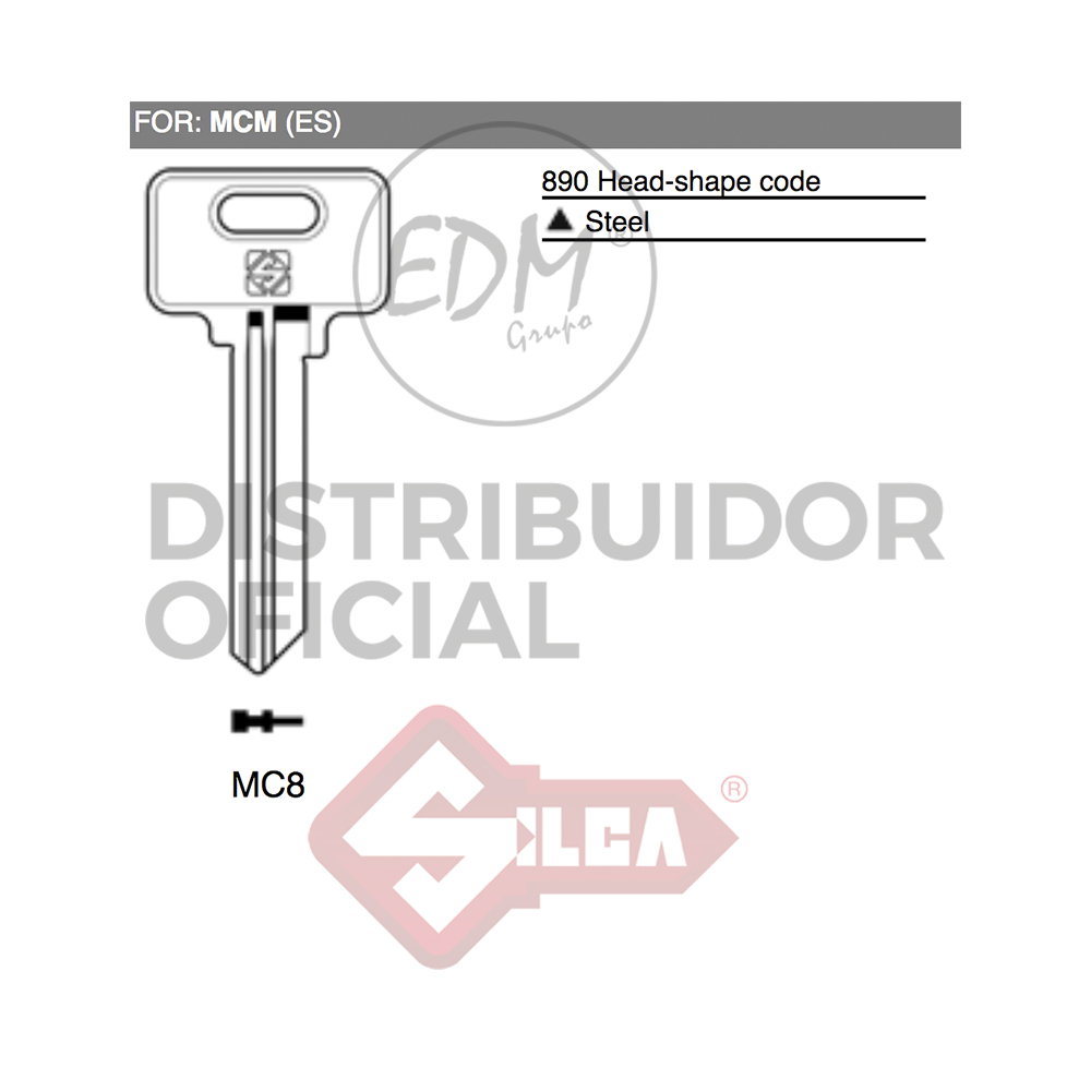 LLAVE ACERO MC8 MCM