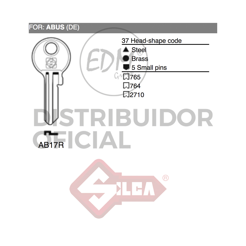 LLAVE ACERO AB17R ABUS