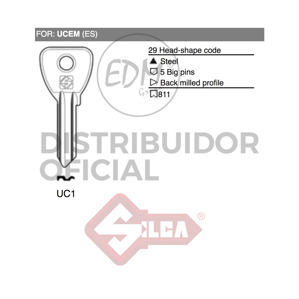 LLAVE ACERO UC1 UNIVERSAL