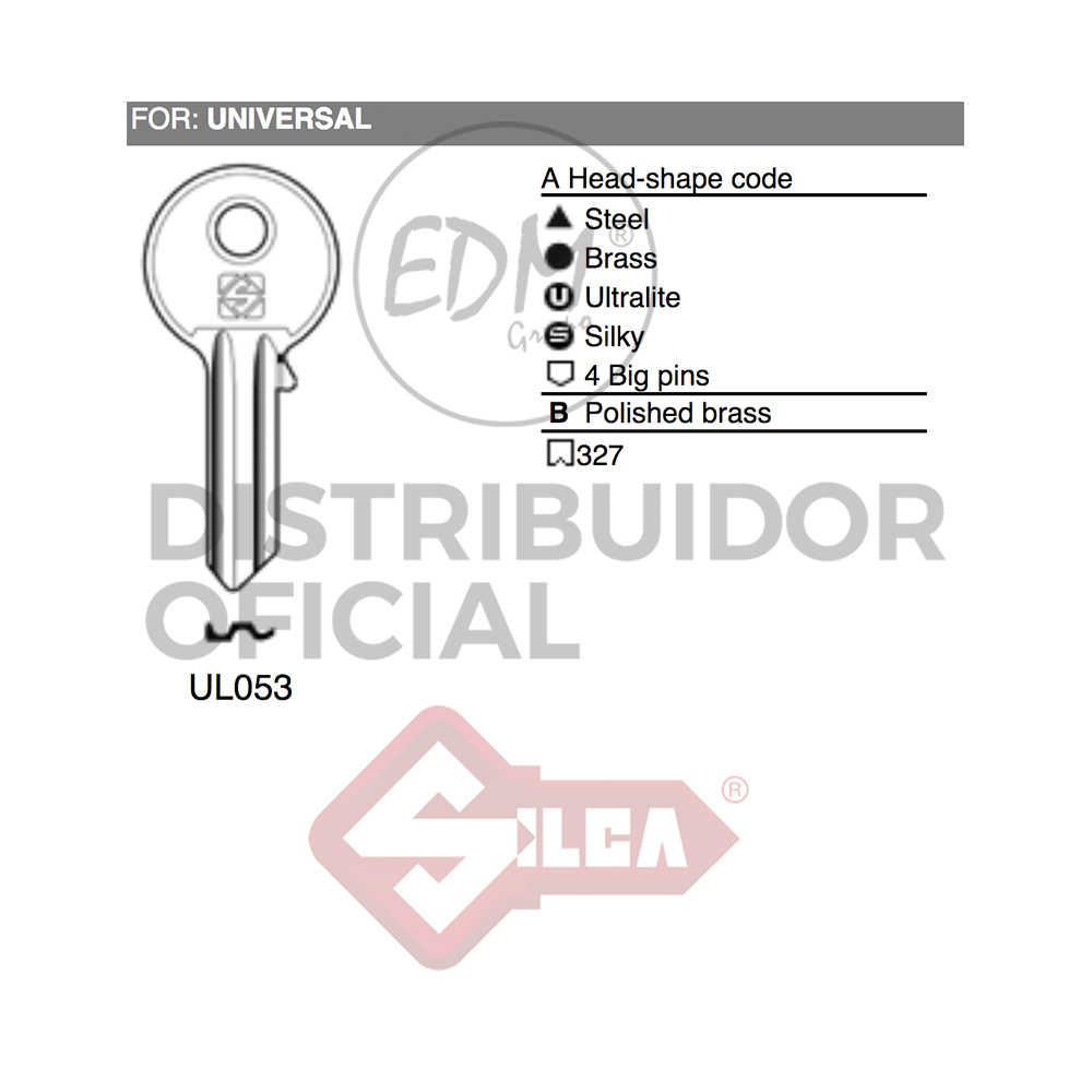 LLAVE ACERO UL053 UNIVERSAL