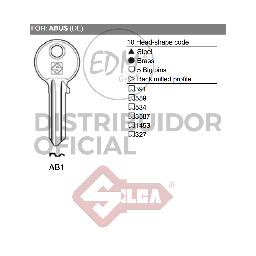 LLAVE ACERO AB1 ABUS