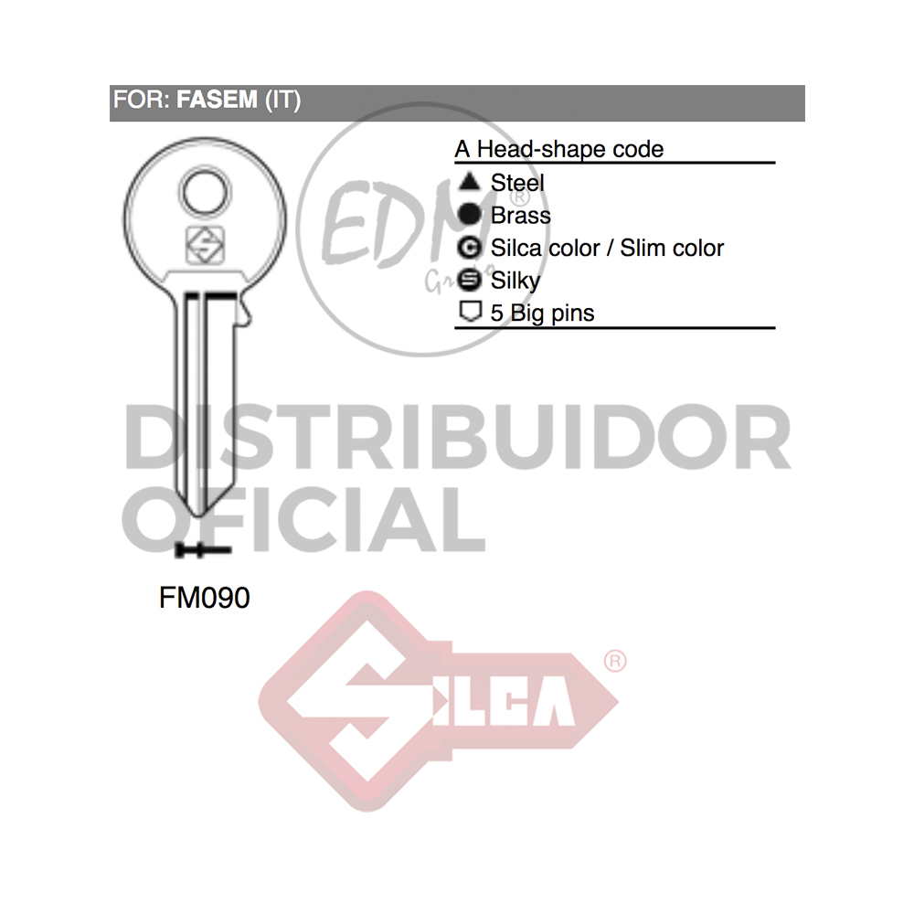 LLAVE ACERO FM090 FASEM