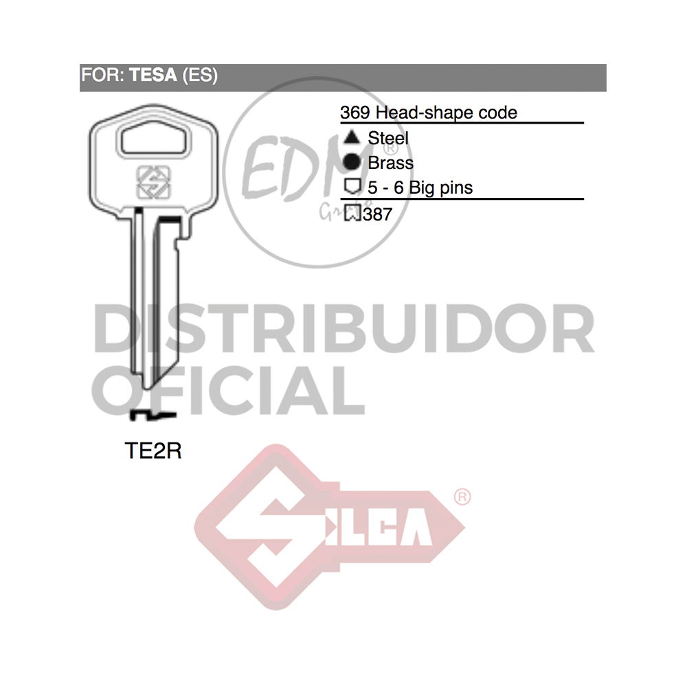 LLAVE ACERO TE2R TESA