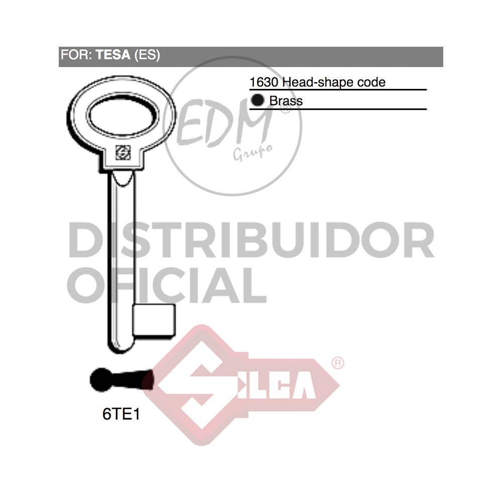 LLAVE DE GORJAS LATON 6TE1 TESA