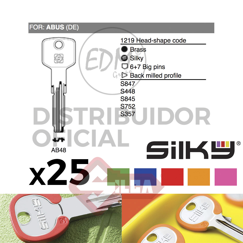 SURTIDO LLAVES SILKY 2AB48DZ ABUS