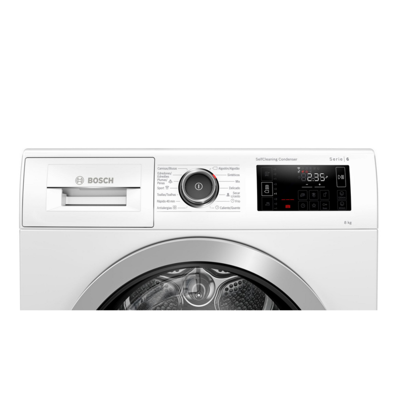 SECADORA CONDENSACION CON BOMBA DE CALOR BLANCA 8 kg BOSCH WTU87RH1ES 1