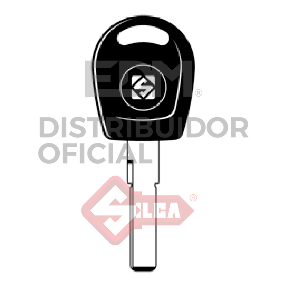 LLAVE TRANSPONDER S/CHIP - C/TAPON PARA AUDI, FORD, LAMBORGHINI, PORSCHE, SEAT, SKODA Y VOLKSWAGEN HU66TE.