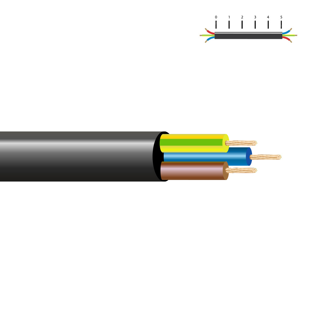 MANGUERA ACRILICA 3x1,5mm NEGRA EURO/m