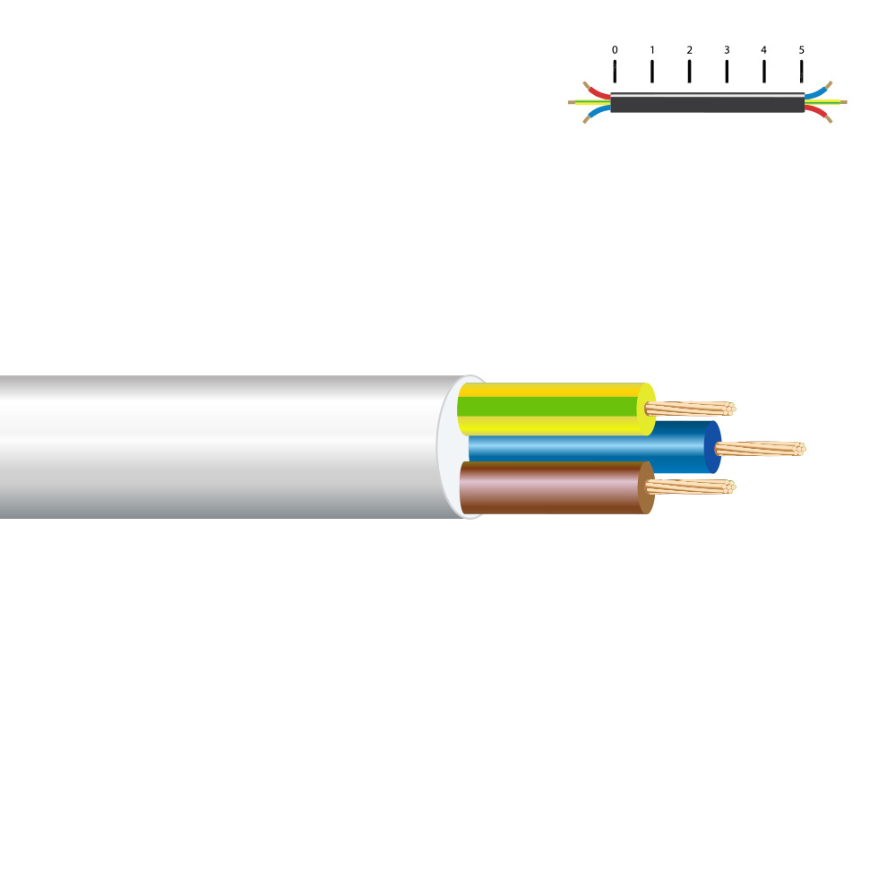 MANGUERA ACRILICA 3x2,5mm BLANCA EURO/m