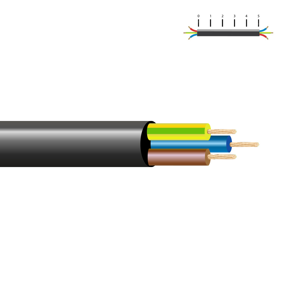 MANGUERA ACRILICA 3x2,5mm NEGRA EURO/m