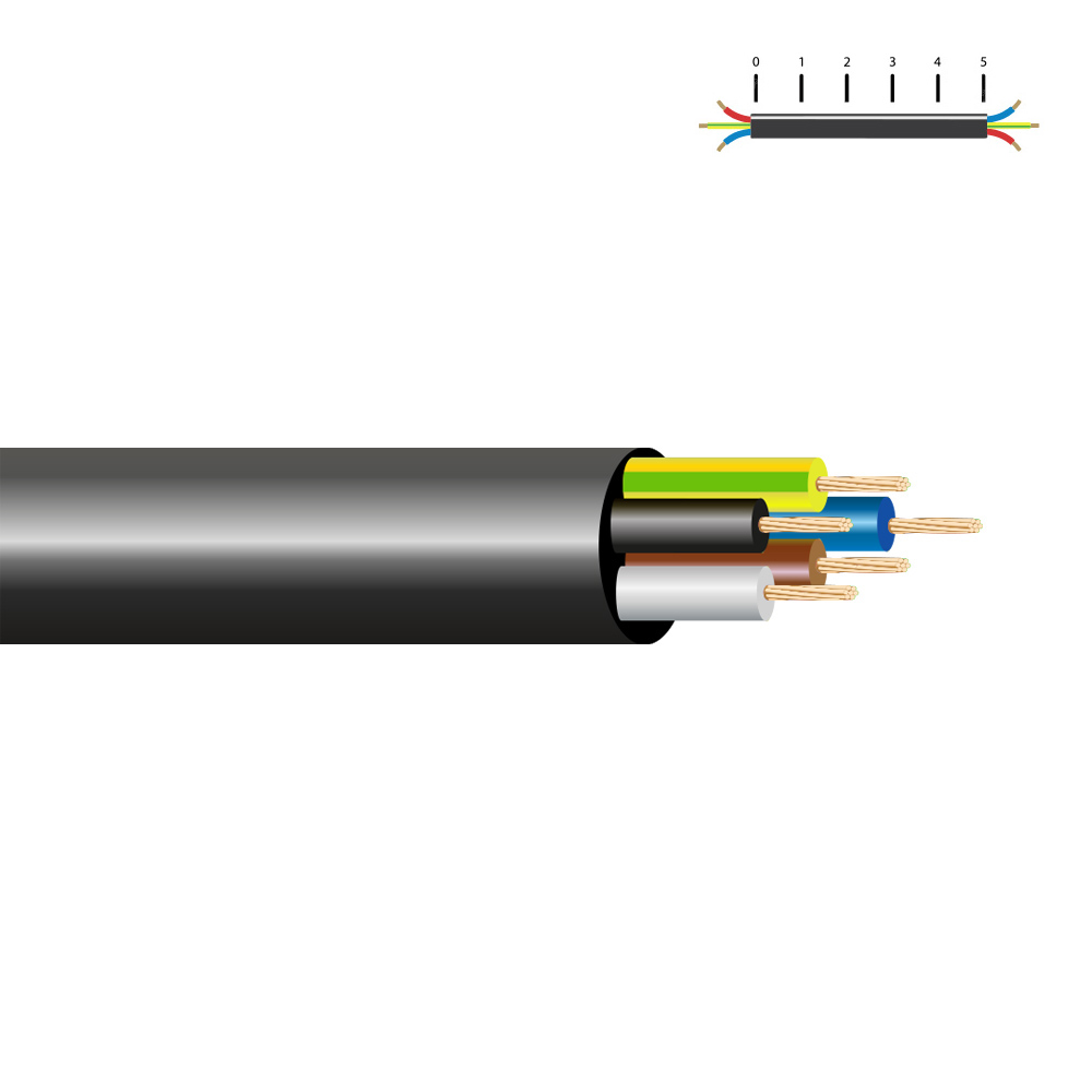 MANGUERA ACRILICA 5x1mm NEGRA EURO/m