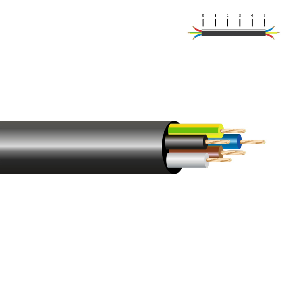 MANGUERA ACRILICA 7x1mm NEGRA EURO/m