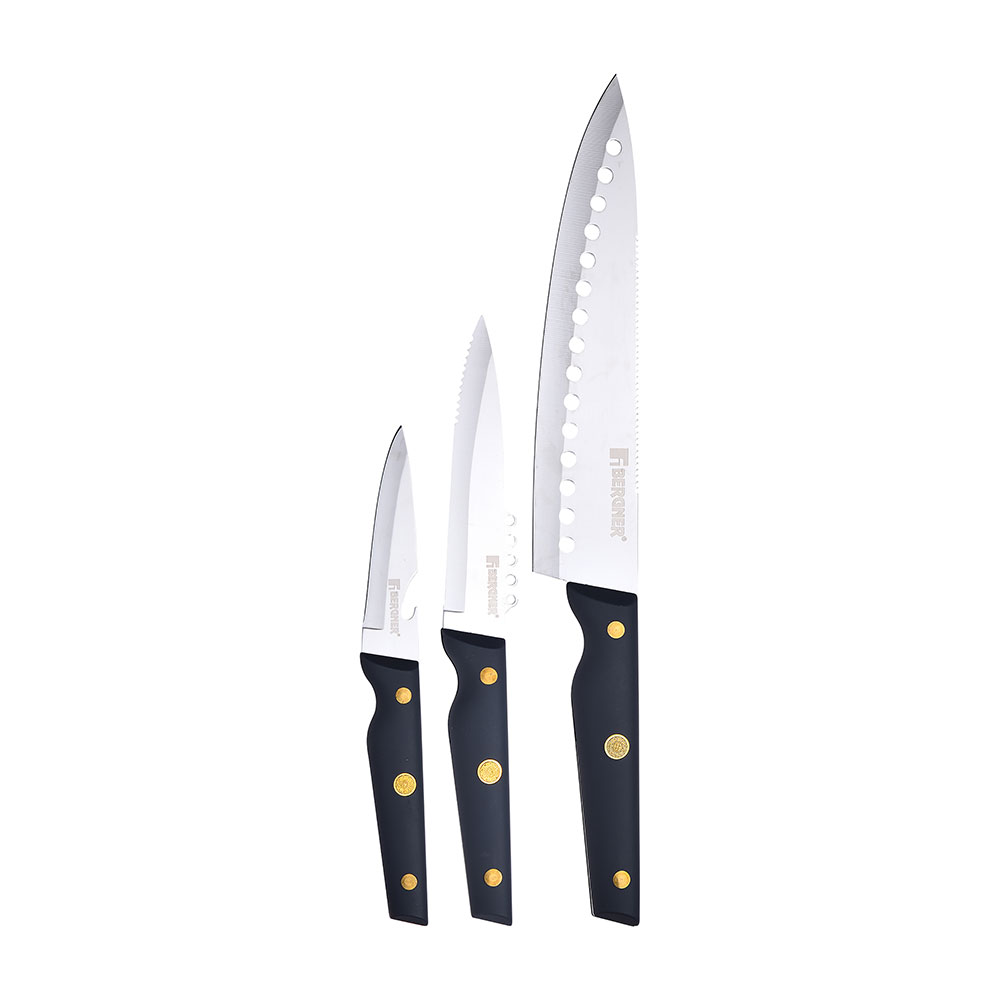 SET 3 unid.. CUCHILLOS DE ACERO INOXIDABLE PRO REECO BG41026DBL BERGNER - Ítem