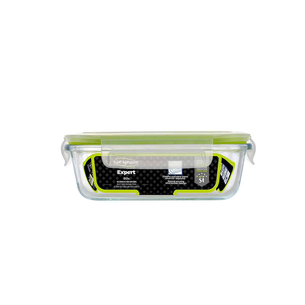 HERMÉTICO RECTANGULAR 640ml BOROSILICATO EXPERT SG4701 SAN IGNACIO