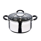 OLLA Ø24x12cm 5L ACERO INOXIDABLE CON TAPA FOODIES BGMP-1502-BK MASTERPRO