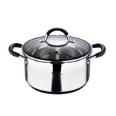 OLLA Ø24x12cm 5L ACERO INOXIDABLE CON TAPA FOODIES BGMP-1502-BK MASTERPRO