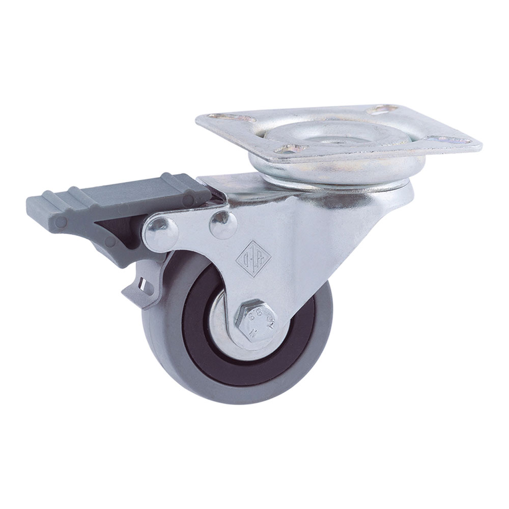 RUEDA PLATINA Ø50mm (RUEDA) FRENO GOMA GRIS CR07181 AFO - Ítem