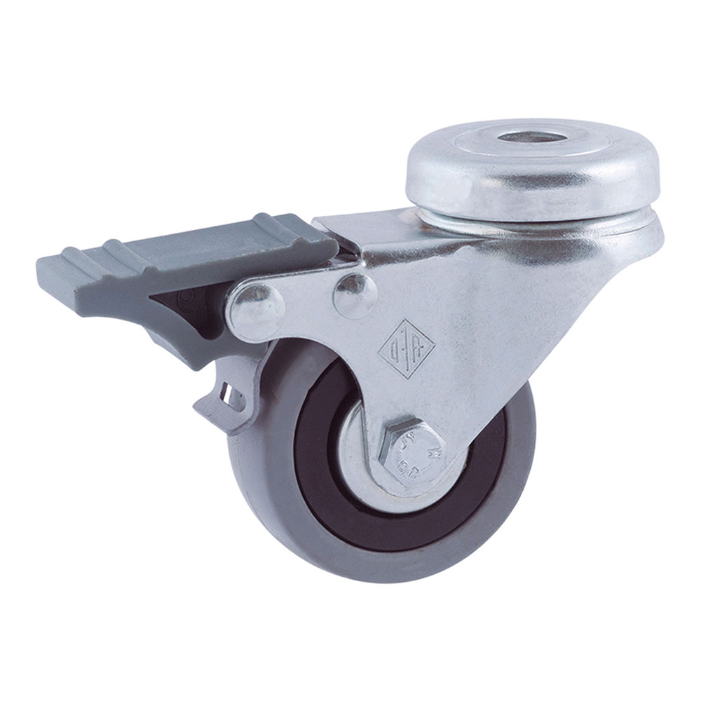 RUEDA PASADOR FRENO Ø50mm (RUEDA) GOMA GRIS CR39489 AFO - Ítem