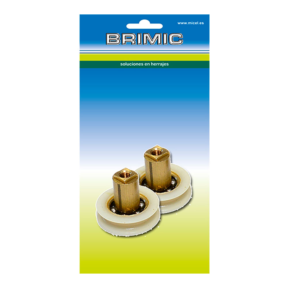 BLISTER CON 2 RODAMIENTOS PARA MAMPARA TUBO RD2 Ø22x6mm BLISTER 91797 MICEL