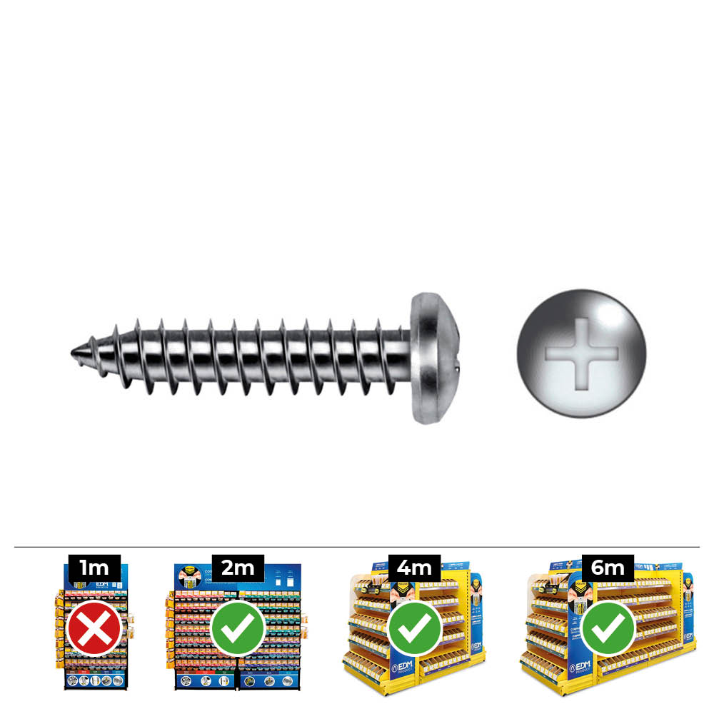 CAJA 250 unid. TORNILLO CHAPA ALOMADA PHILIPS DIN/REF 7981 4,2x25mm ZINCADO CELO - Ítem