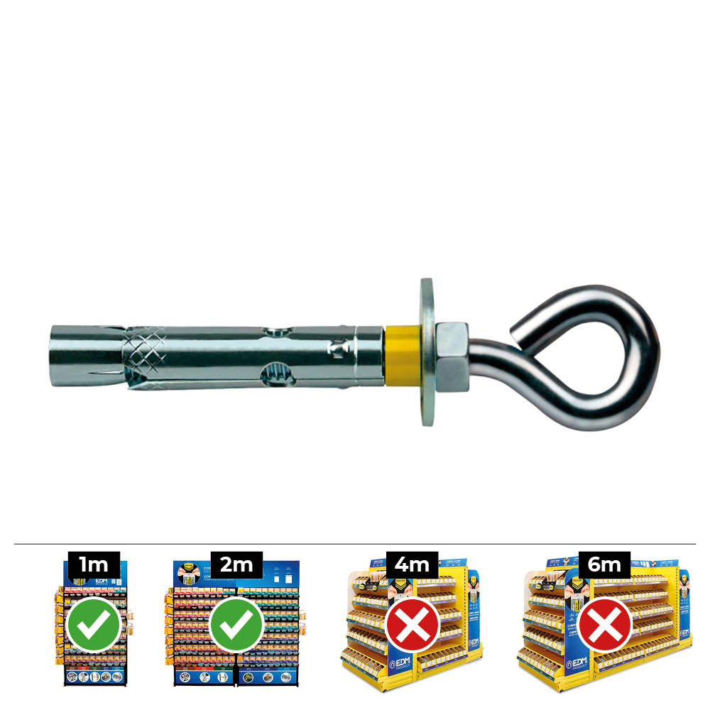 CAJA 25 uds. ANCLAJE DYNABOLT ARO Ø8X45mm ZINCADO CELO - Ítem