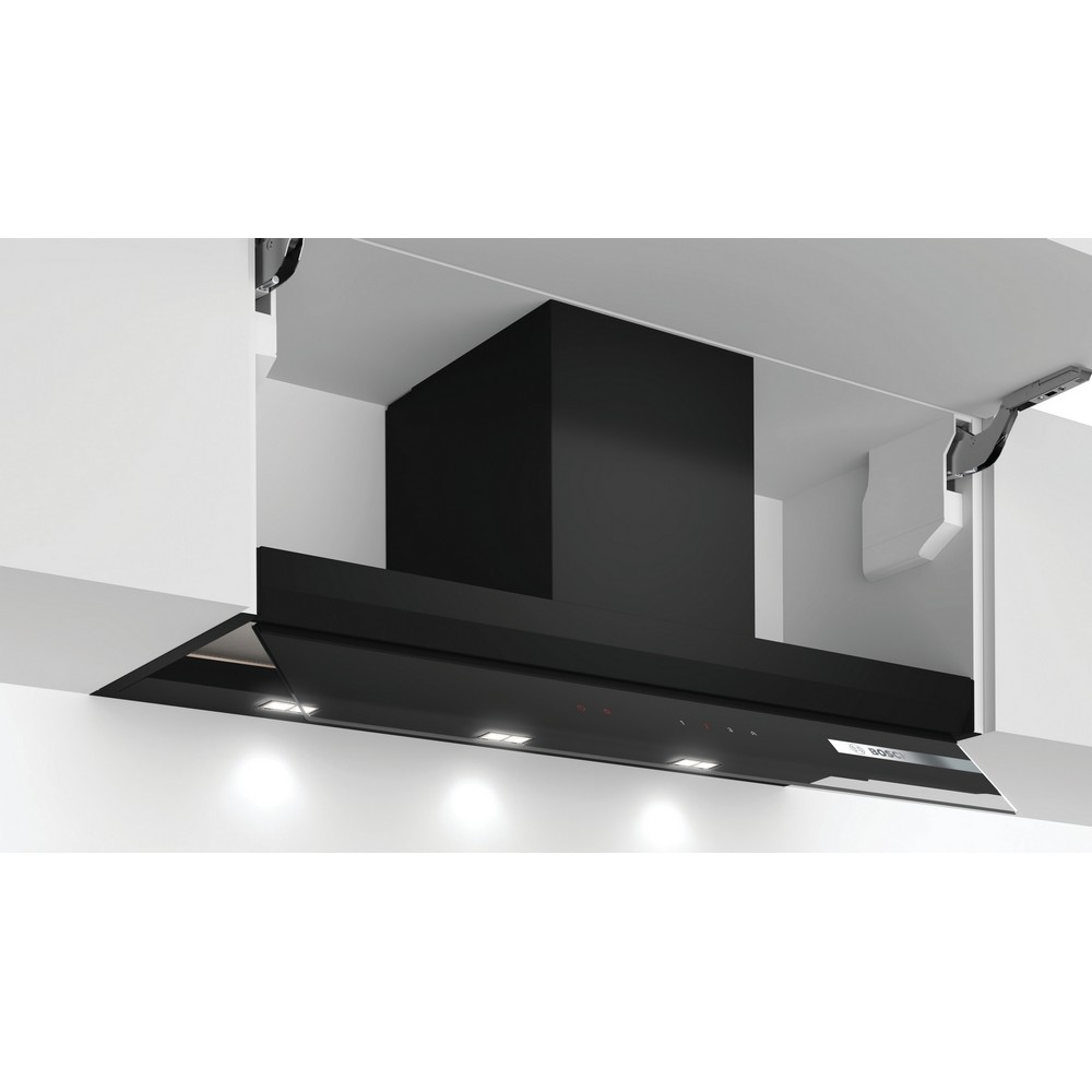 CAMPANA DECORATIVA INTEGRADA 90 cm CRISTAL NEGRO BOSCH DBB97AM60 - Ítem