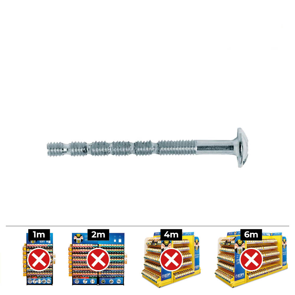CAJA 250 unid. TORNILLO TIRADOR MULTILARGO DIN/REF TIRM Ø4x45mm NIQUELADO CELO - Ítem