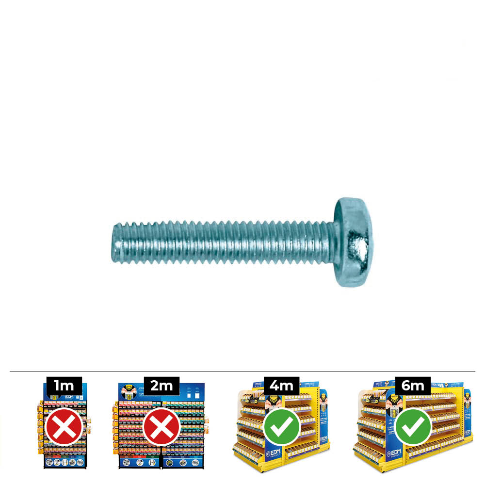 CAJA 250 unid. TORNILLO METRICA ALOMADO PHILIPS DIN/REF 7985 Ø6x20mm ZINCADO CELO - Ítem