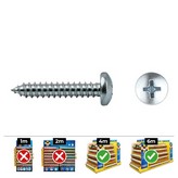 CAJA 250 unid. TORNILLO CHAPA ALOMADA PHILIPS DIN/REF 7981 3,5x25mm ZINCADO CELO