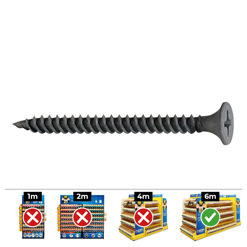 CAJA 200 unid. TORNILLO PLADUR PLACA-METAL SSF Ø4,2x75mm FOSFATADO CELO - Ítem