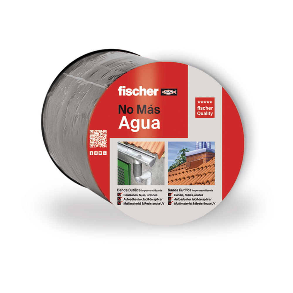 BANDA BUTILICA 10cm x 10m GRIS 564128 FISCHER