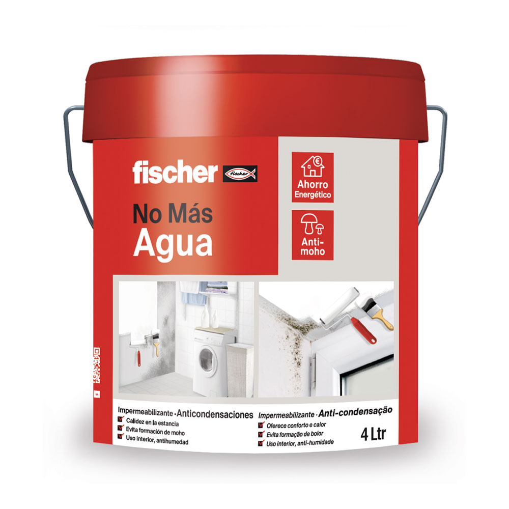 PINTURA BLANCA IMPERMEABILIZANTE ANTI-CONDENSACIONES 4L 564135 FISCHER