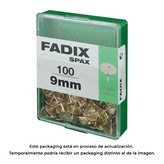 CAJA M 100 unid. CHINCHETA PLANA LATONADA 9mm FADIX