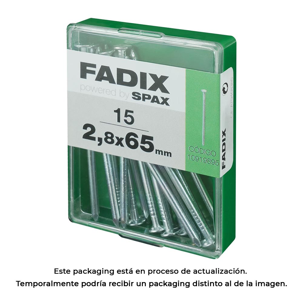 CAJA M 15 unid. CLAVO CP ACERO 2,7x65mm FADIX