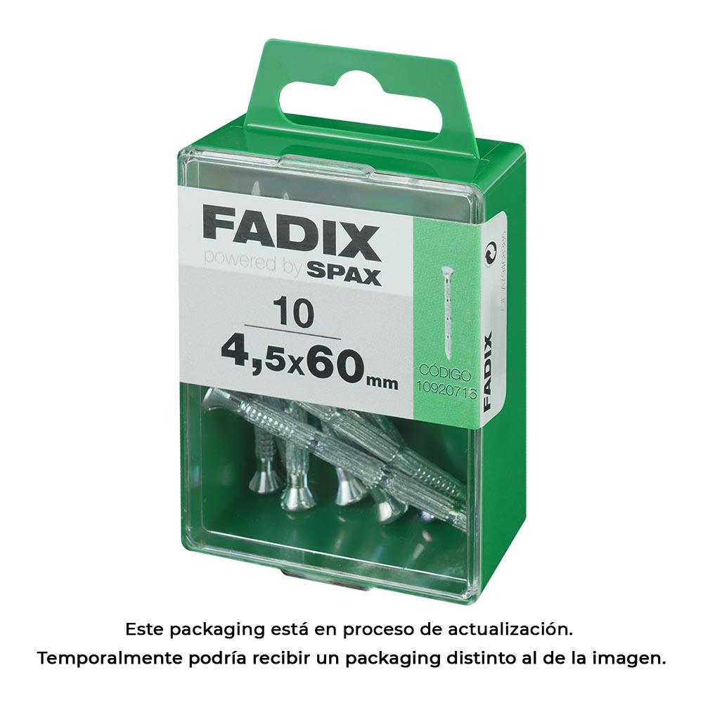 CAJA M 10 unid. CLAVO CP ESTRIADO ACERO 4,5x60mm FADIX