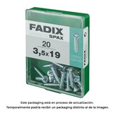 CAJA M 20 unid. TORNILLO ROSCA CHAPA CP CINC 3,5x19mm FADIX