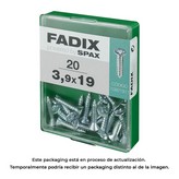 CAJA M 20 unid. TORNILLO ROSCA CHAPA CP CINC 3,9x19mm FADIX