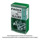 CAJA S 10 unid. TORNILLO ROSCA CHAPA CR AUTOT. 4,8x22mm FADIX