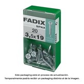 CAJA S 20 unid. TORNILLO ROSCA CHAPA CP AUTOT. CINC 3,5x19mm FADIX