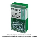 CAJA S 15 unid. TORNILLO ROSCA CHAPA CP AUTOT. CINC 4,2x25mm FADIX