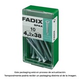 CAJA S 10 unid. TORNILLO ROSCA CHAPA CP AUTOT. CINC 4,2x38mm FADIX