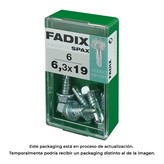 CAJA S 6 unid. TORNILLO ROSCA CHAPA HEXAGONAL AUTOT. 6,3x19mm FADIX