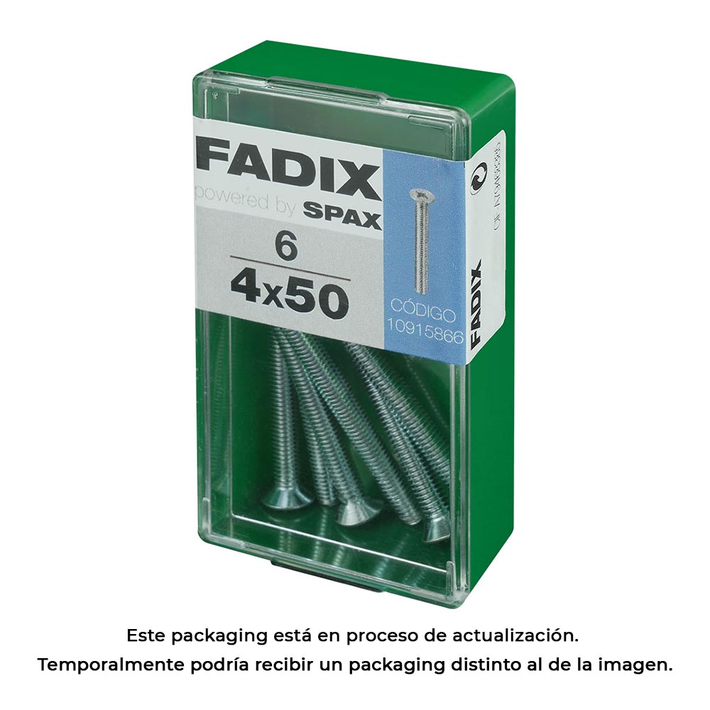 CAJA S 6 unid. TORNILLO METRICA CP M 4x50mm FADIX