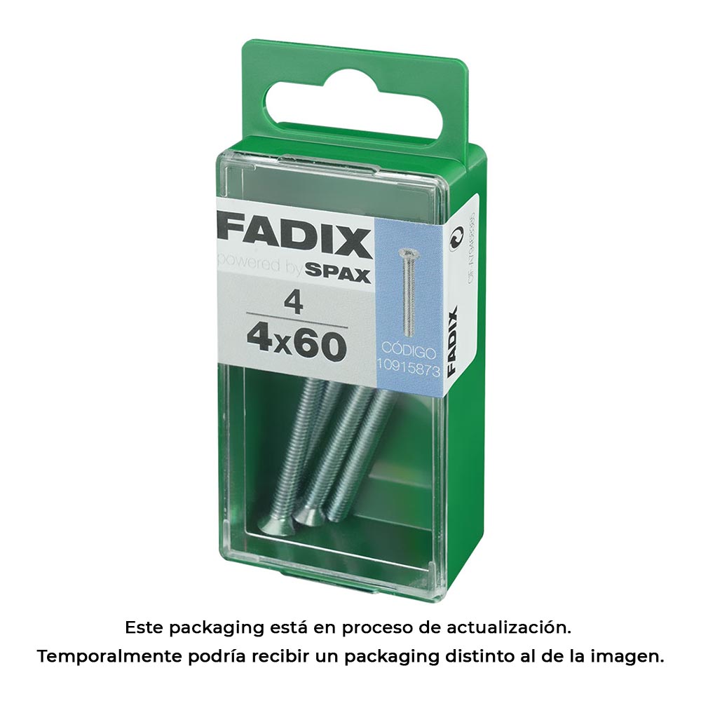 CAJA S 4 unid. TORNILLO METRICA CP M 4x60mm FADIX