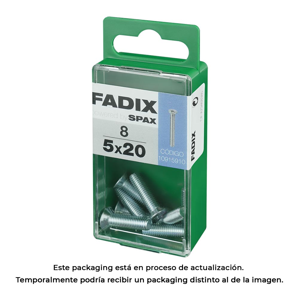 CAJA S 8 unid. TORNILLO METRICA CP M 5x20mm FADIX